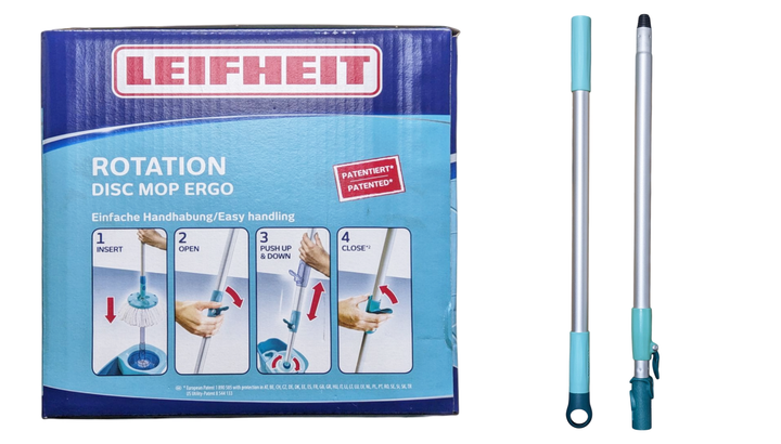 Набір для прибирання відро + швабра з віджимом leifh.clean twist mop set completo - изображение 2