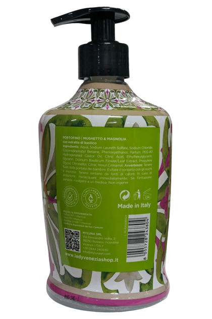 Мило рідке парфумоване зволожуюче LADY VENEZIA sapone portofino mughetto magnolia 500 мл. - зображення 2