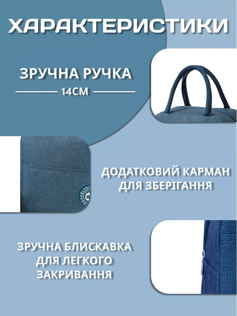 Термосумка для еды синяя - Фото 7 Термосумка для еды синяя - изображение 7