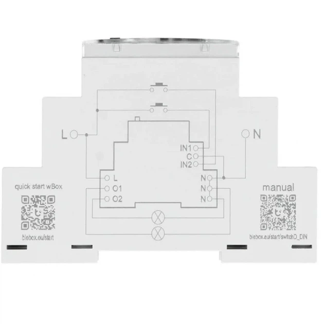 Модуль реле Blebox switchbox din (5900168580534) - зображення 2