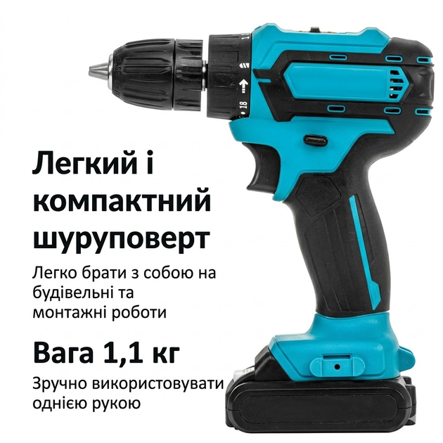 Мощный аккумуляторный шуруповерт 24V 5Ah с 2 аккумуляторами модель 331 DWE с набором инструментов в кейсе - Фото 2 Мощный аккумуляторный шуруповерт 24V 5Ah с 2 аккумуляторами модель 331 DWE с набором инструментов в кейсе - изображение 2