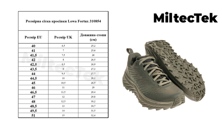Кроссовки тактические Lowa Fortux Tactical Shoes 44.5 Олива (310693/0750) - изображение 9