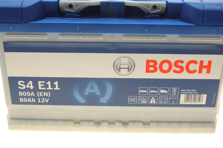 Акумулятор BOSCH 0092S4E111 Audi A6, TT, A5, A7, Q5; Volkswagen CC, Transporter, Multivan, Sharan; Opel Insignia, Vivaro; Ford Transit; Land Rover Discovery; Toyota Avensis; Dodge Challenger 50532674, 000915105ED, 61218720722 - зображення 11