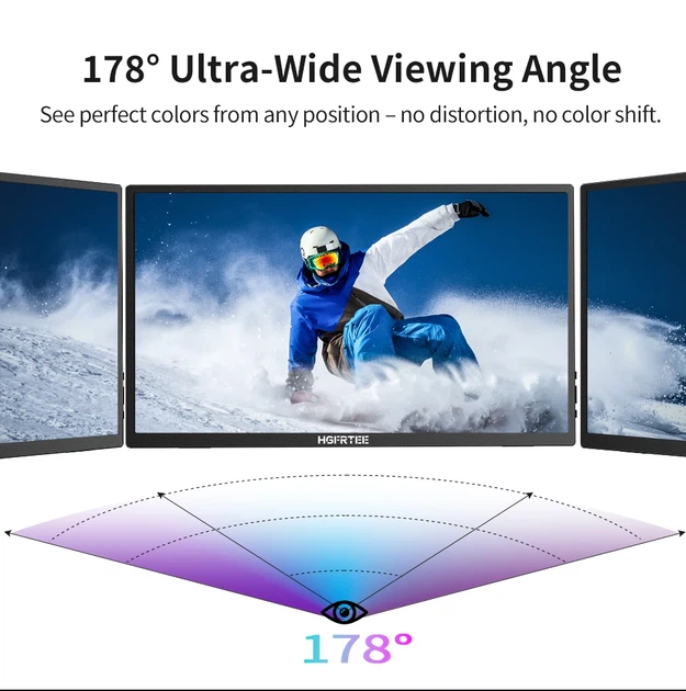 Портативный монитор HGFRTEE 18.5 FHD IPS Type-C 100Hz (B185-SZF20L1-X) - Фото 3 Портативный монитор HGFRTEE 18.5 FHD IPS Type-C 100Hz (B185-SZF20L1-X) - изображение 3