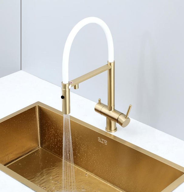 Кухонний змішувач Fabiano FKM 3130 Light Gold 8231.403.1933 - изображение 4