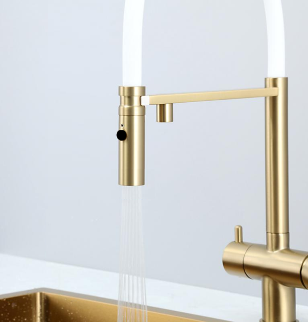 Кухонний змішувач Fabiano FKM 3130 Light Gold 8231.403.1933 - изображение 5