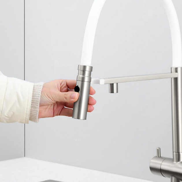 Кухонний змішувач Fabiano FKM 3130 Inox White 8231.403.1932 - изображение 5