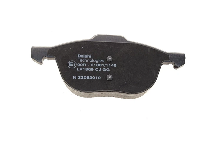 Комплект гальмівних колодок Delphi LP1869 Ford Connect, Transit, C-Max, Focus, Kuga, Fiesta, Ecosport; Mazda 3, 5; Volvo V50, C30, C70, V40, S40 1816524, 19374034, 2492033 - изображение 6