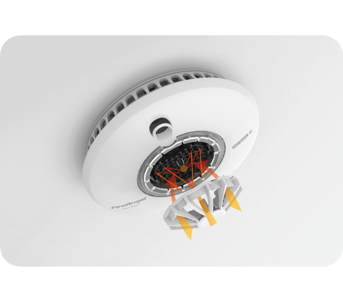 Тепловий сповіщувач FireAngel HW1-PF-T з живленням від мережі та резервним акумулятором 9 В (my-7094) - изображение 3