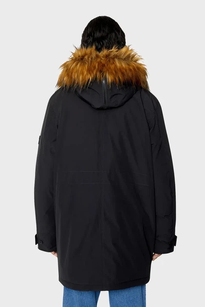 Чоловіча чорна парка W-JORG-NW Diesel XXL A06284 0IDAP - изображение 4