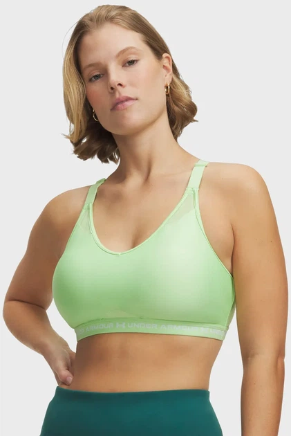 Жіночий салатовий топ Crossback Low Bra Under Armour MD 1386424-712 - зображення 2