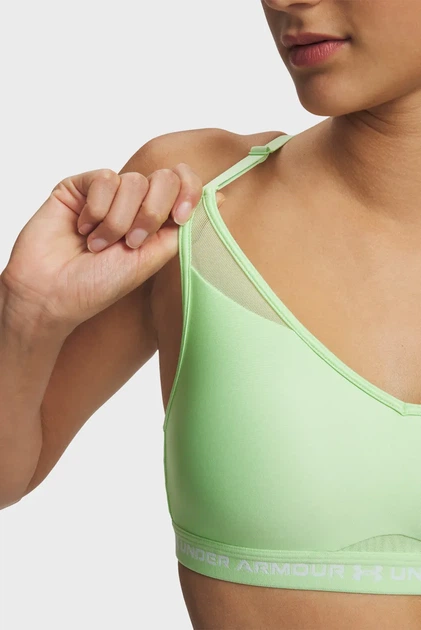 Жіночий салатовий топ Crossback Low Bra Under Armour MD 1386424-712 - зображення 5