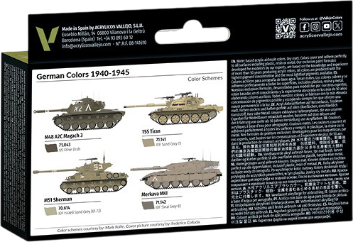 Набір акрилових фарб Vallejo Model Air AFV IDF Colors 6 шт x 18 мл (8429551712101) - зображення 2