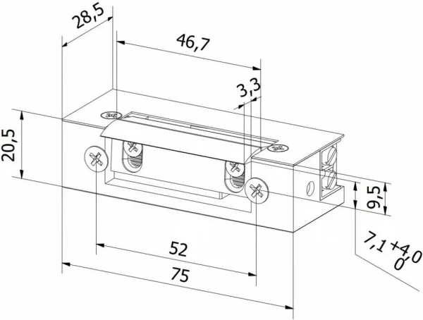 Elektrozaczep Bira HARTTE S12UP seria S 12V DC z pamięcią wewnętrzną (5903857580013) - obraz 2