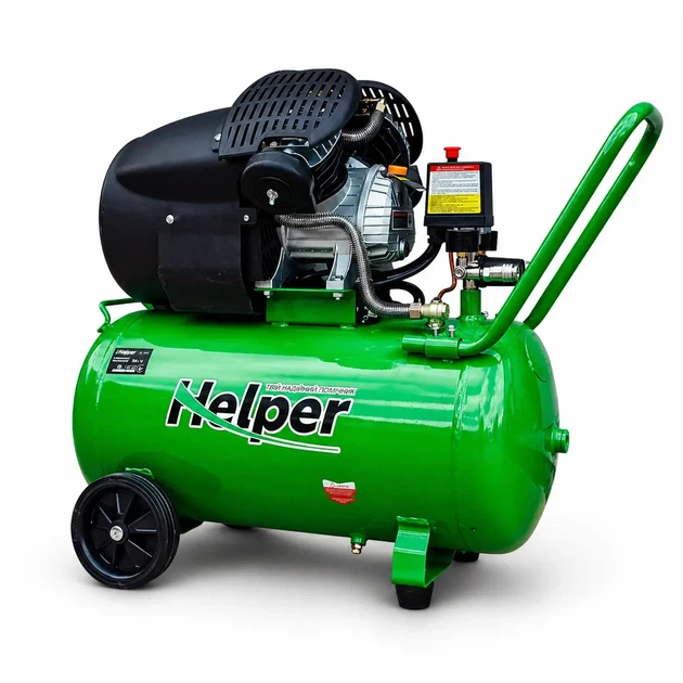 Масляный воздушный компрессор Helper HP-1098 50 л 10 бар 350 л/мин поршневой для гаража СТО мастерской электрический для покраски подкачки шин пневмоинструмента универсальный компактный производительный - Фото 1 Масляный воздушный компрессор Helper HP-1098 50 л 10 бар 350 л/мин поршневой для гаража СТО мастерской электрический для покраски подкачки шин пневмоинструмента универсальный компактный производительный - изображение 1