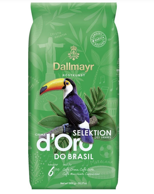 Кава в зернах Dallmayr Crema d'Oro do Brasil 1 кг 100% арабіка, середнє обсмажування - зображення 2