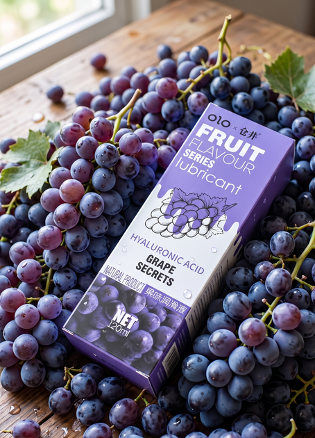 Лубрикант на водній основі з ароматом стиглого винограду OLO Fruit Flavour Series Grape Secrets 120 мл - Фото 2 Лубрикант на водній основі з ароматом стиглого винограду OLO Fruit Flavour Series Grape Secrets 120 мл - зображення 2