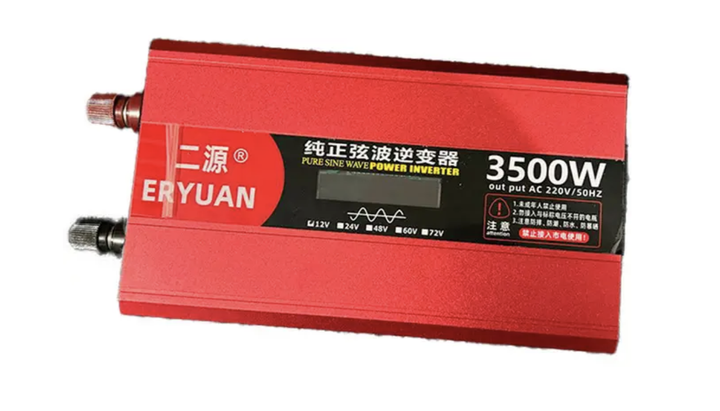 Инвертор преобразователь напряжения ERYUAN 12V 220V 3500W с чистым синусом и LCD дисплеем для котлов бытовой техники и систем резервного питания мощное устройство для автономной работы электроприборов в дороге и загородных домах - изображение 4