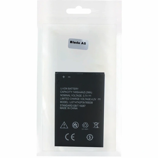 Аккумулятор Li-ion 3,7V 1400mAh для ZTE Blade A3 A5 AAAA - изображение 2