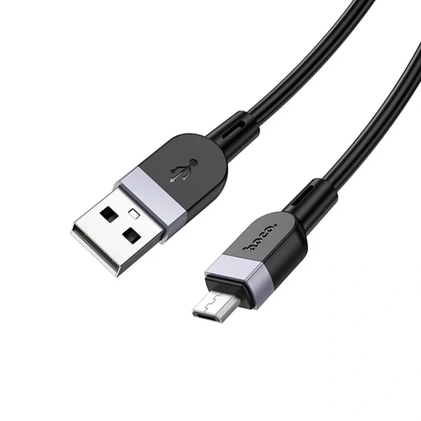 Кабель Hoco X109 Micro USB 1 м 2.4 А силікон для заряджання та передачі даних чорний - Фото 4 Кабель Hoco X109 Micro USB 1 м 2.4 А силікон для заряджання та передачі даних чорний - зображення 4