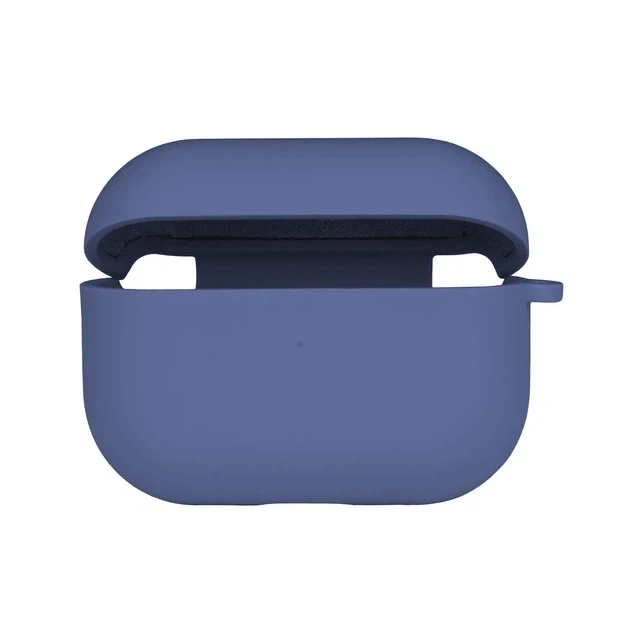 Силіконовий футляр з мікрофіброю для AirPods 3 колір темно-синій з карабіном - Фото 6 Силіконовий футляр з мікрофіброю для AirPods 3 колір темно-синій з карабіном - зображення 6