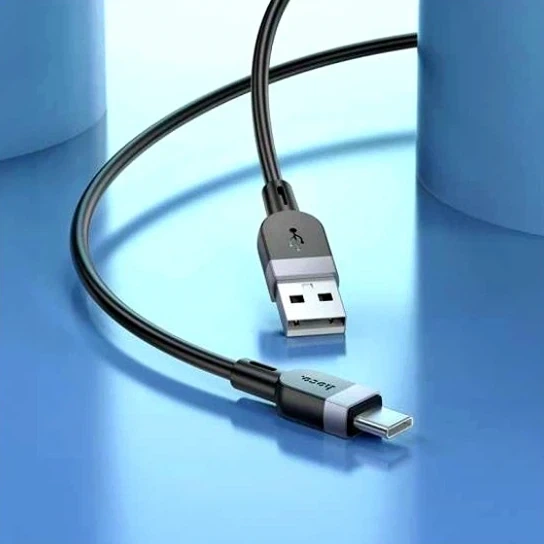 Кабель Hoco X109 Energy 1 м 3 А USB-A Type-C чорний силікон для заряджання та передачі даних - зображення 5