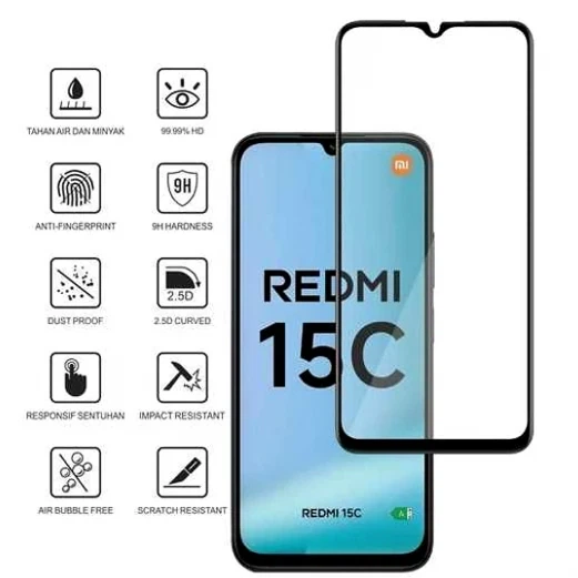 Захисне скло Ceramic Black для Xiaomi Redmi 15C 4G та Redmi 15C 5G - зображення 2