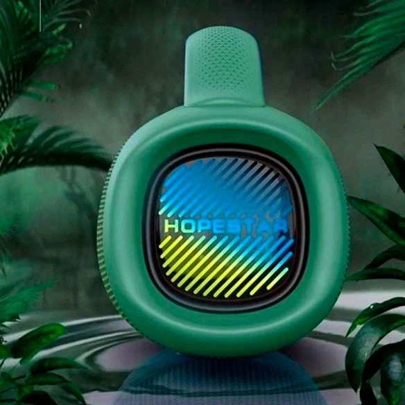 Портативна Bluetooth колонка 20 Вт із USB AUX зелена Hopestar H60 для активного відпочинку - Фото 3 Портативна Bluetooth колонка 20 Вт із USB AUX зелена Hopestar H60 для активного відпочинку - зображення 3