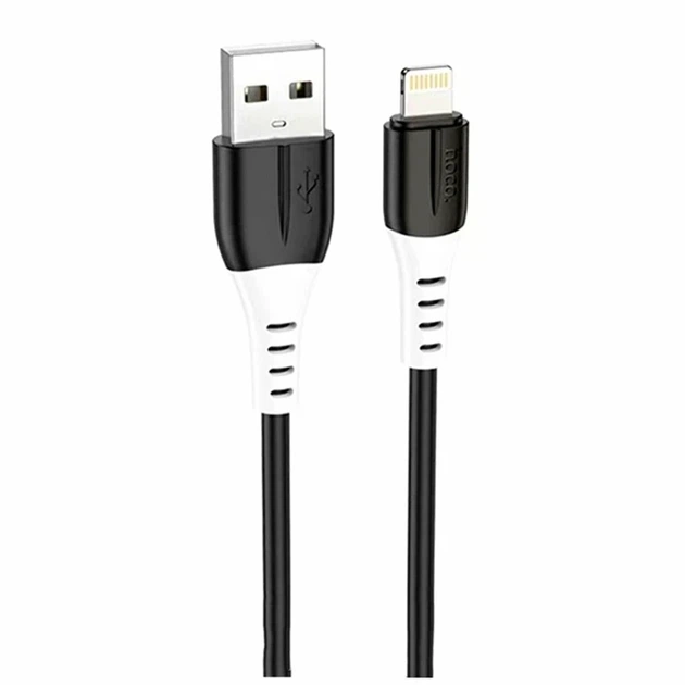 Кабель USB Lightning 1м 2.4А чорний Hoco X82 для заряджання пристроїв Apple - Фото 1 Кабель USB Lightning 1м 2.4А чорний Hoco X82 для заряджання пристроїв Apple - зображення 1