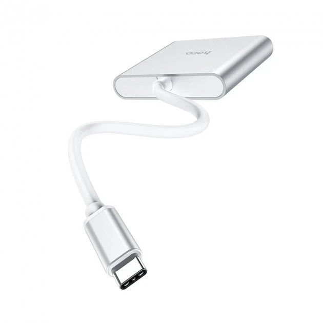 Переходник Hoco HB14 Type-C USB3.0 HDMI PD 67Вт 4К 30Гц алюминий черный - Фото 5 Переходник Hoco HB14 Type-C USB3.0 HDMI PD 67Вт 4К 30Гц алюминий черный - изображение 5