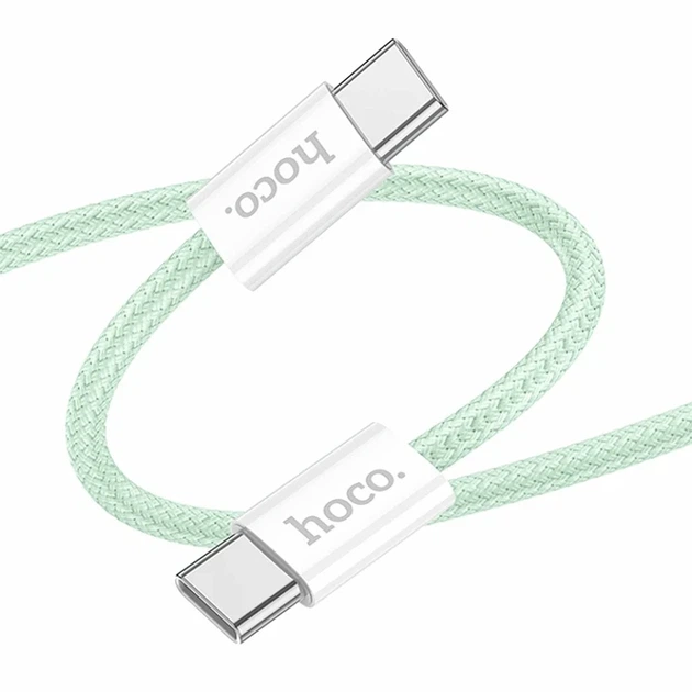 Кабель USB Type-C 60W 2м Зеленый для быстрой зарядки и передачи данных Hoco X104 - Фото 1 Кабель USB Type-C 60W 2м Зеленый для быстрой зарядки и передачи данных Hoco X104 - изображение 1