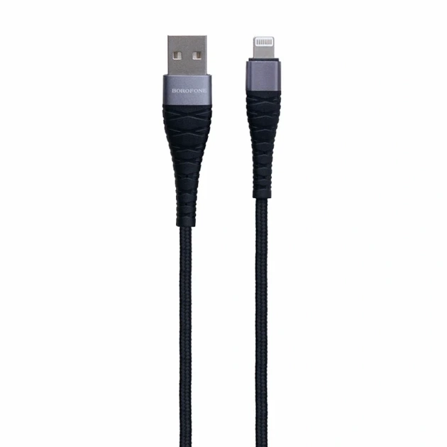 Кабель USB Lightning 0.25м 3А черный Borofone BX32 Munificent для зарядки и синхронизации - Фото 1 Кабель USB Lightning 0.25м 3А черный Borofone BX32 Munificent для зарядки и синхронизации - изображение 1