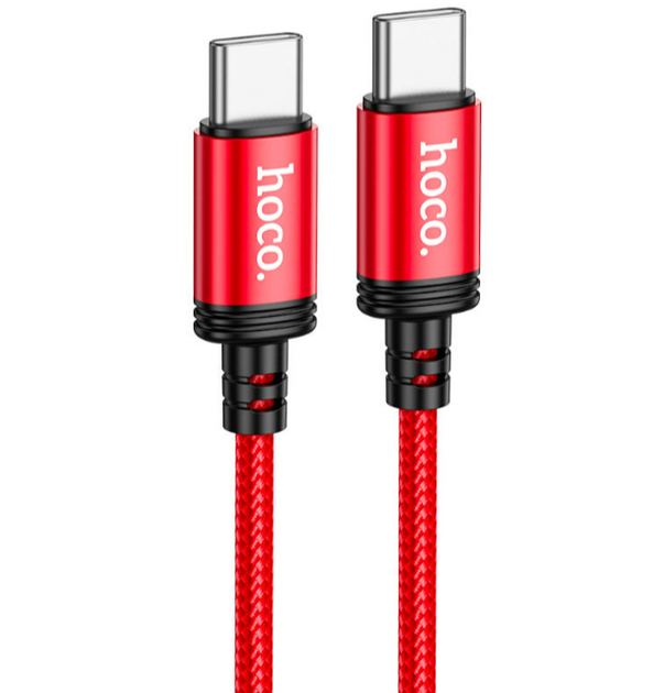 Кабель USB Type-C 60Вт 1м 3А нейлон червоний Hoco X89 Wind - Фото 4 Кабель USB Type-C 60Вт 1м 3А нейлон червоний Hoco X89 Wind - зображення 4
