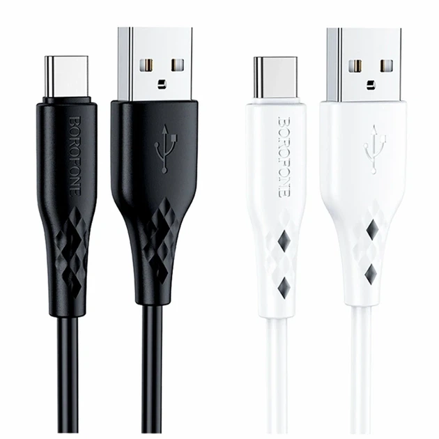 Кабель USB Type-C 1м 3А медный для зарядки и синхронизации черный Borofone BX48 - изображение 2