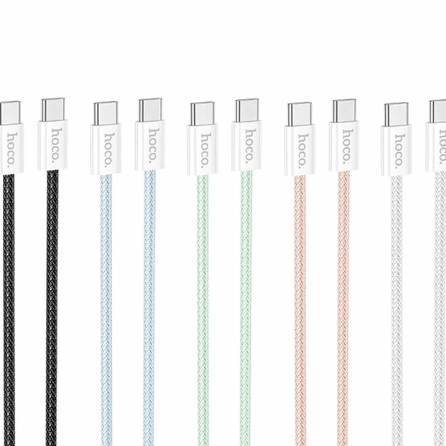 Кабель USB Type-C 60W 1м зелений для швидкого заряджання та передачі даних Hoco X104 - зображення 2