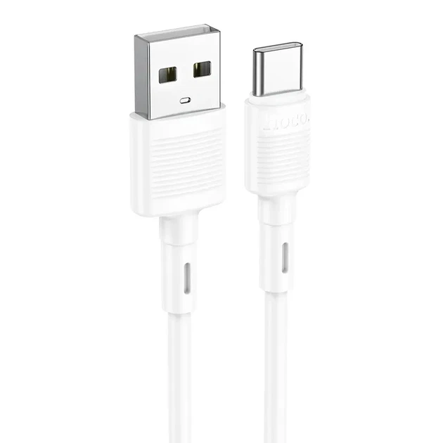 Кабель USB Hoco X83 Type-C 1м 3А білий для заряджання та передачі даних з PVC з чотирма жилами - Фото 4 Кабель USB Hoco X83 Type-C 1м 3А білий для заряджання та передачі даних з PVC з чотирма жилами - зображення 4