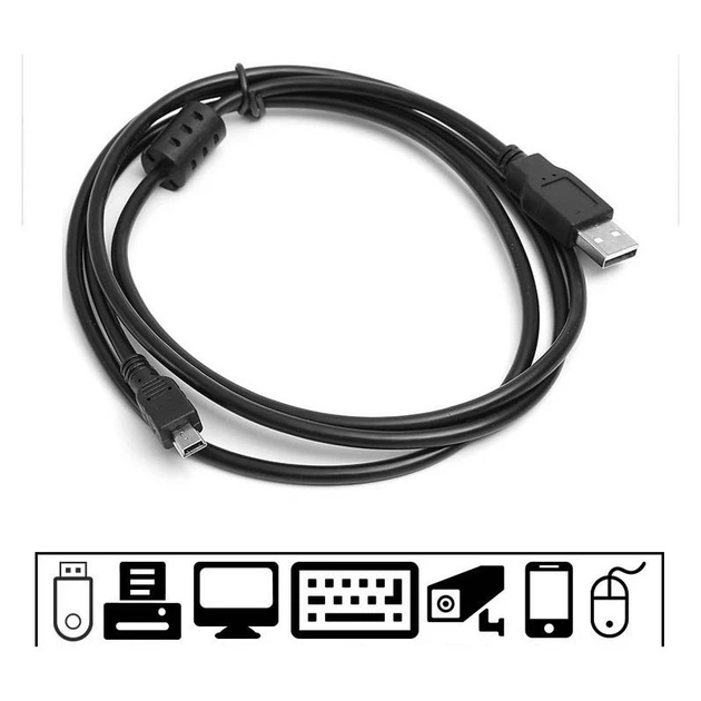 Кабель USB Type A to Mini 2м 2А черный пластиковый и металлический для подключения устройств - изображение 8