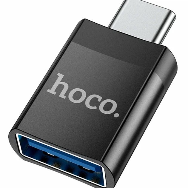 Переходник Hoco UA17 Type-C male to USB female USB 3.0 4A черный для зарядки и передачи данных - Фото 1 Переходник Hoco UA17 Type-C male to USB female USB 3.0 4A черный для зарядки и передачи данных - изображение 1