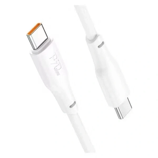 Кабель USB Type-C 100W 2м Hoco X93 Force белый для быстрой зарядки и передачи данных - Фото 3 Кабель USB Type-C 100W 2м Hoco X93 Force белый для быстрой зарядки и передачи данных - изображение 3