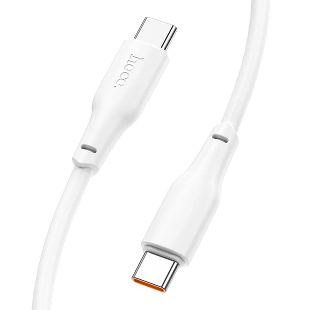 Кабель USB Type-C 100W 2м Hoco X93 Force белый для быстрой зарядки и передачи данных - Фото 7 Кабель USB Type-C 100W 2м Hoco X93 Force белый для быстрой зарядки и передачи данных - изображение 7