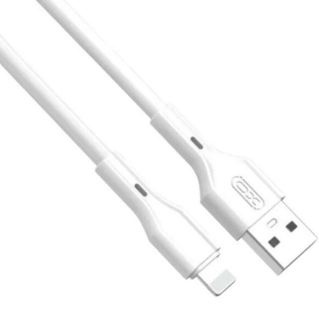 Кабель USB Lightning 2.4A 1м белый для зарядки и передачи данных XO NB230 Rock Series - изображение 5