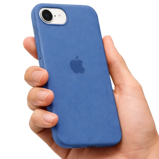 Чехол силиконовый Full Cover для iPhone 16e темно-синий с защитой камеры и усиленными углами Blue - изображение 3