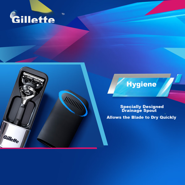 Зручна для подорожей бритва Gillette для ділових поїздок, портативна ручна модель в сріблястому дорожньому футлярі, чоловіча. Продається у фірмовому магазині JD, а не у магазині Gillette. - зображення 4