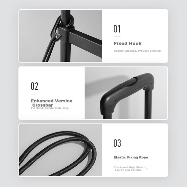 Складная портативная тележка для багажа Pack All, бытовая тележка, небольшая тележка для покупок, ручная тележка, грузоподъемность 30 кг, черная. - Фото 3 Складная портативная тележка для багажа Pack All, бытовая тележка, небольшая тележка для покупок, ручная тележка, грузоподъемность 30 кг, черная. - изображение 3
