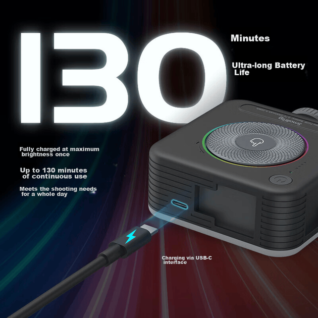 SmallRig 4055 Кільцеподібне світло RGB-заповнювальне світло для телефону Повнокольорове світлодіодне портативне кишенькове світло для прямих трансляцій, двоколірне світло тофу, бездзеркальна камера, портретна фотокамера, спеціальні ефекти для волосся - изображение 4