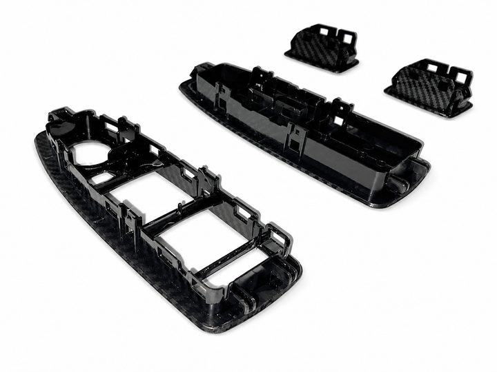 Карбонові накладки на склопідйомники BMW F20 F30 F31 F34 F35 F36 без отвору під складання дзеркал - зображення 6