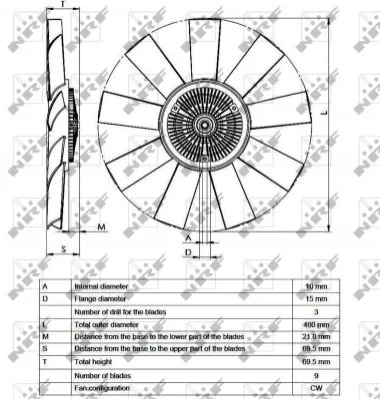 Віскозна муфта NRF 49541 Mercedes Sprinter 0002003723, A0002003723 - зображення 6