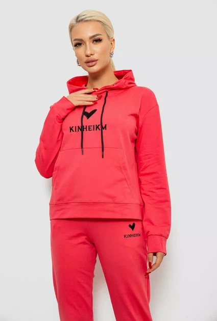 Спортивний костюм жіночий двонитка, колір кораловий, 214R1419-007 розмір L - зображення 6