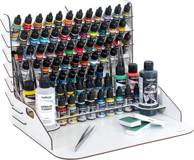 Regał na farbki Vallejo Paint Station z pionową podstawką 40 x 30 cm (8429551260121) - obraz 2