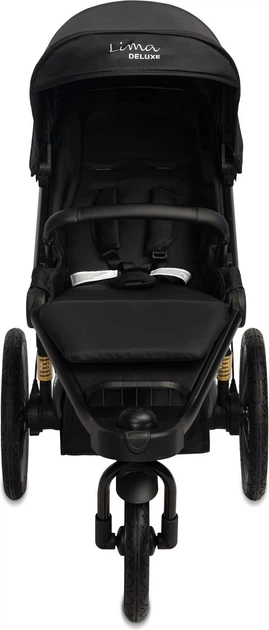 Wózek spacerowy Caretero Lima Deluxe trójkołowy Czarny (5903076321473) - obraz 6